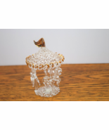 Clear Glass Carousel Figurine w/ Gold Accents 3.5&quot; - €10,27 EUR
