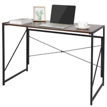 Office Computer Desk Writing Modern Simple Study Industrial Style Folding Home - £61.74 GBP