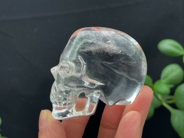 Clear Crystal Skull Quartz Crystal Carved Skull Home Decor D091505 - £116.92 GBP