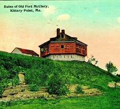 Old Block House Fort McClary Ruins Kittery Point Maine ME UNP 1913 DB Postcard - £3.08 GBP