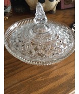 Vintage Glass Dish With Top-Antique Rare-SHIPS N 24 HOURS - $42.00