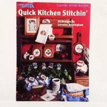 Quick Kitchen Stitchin Cats Cross Stitch Patterns Leisure Arts Leaflet 2130 1991 - £8.64 GBP