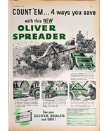 Oliver Spreader Tractor Farm Farming Agriculture Count&#39;Em 1952 Vintage P... - $11.53