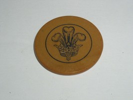 Vintage Poker Chip Fleur De Lis Early 1900&#39;s Clay or Clay Composite Bake... - $8.99