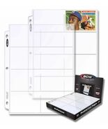 2 packs of 100 (200) BCW 4 ⅛&quot; x 2 ¾&quot; Card 8-Pocket Pro Binder Pages - $114.71 CAD