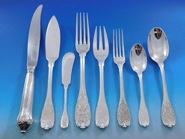 Elysee by Puiforcat French Sterling Silver Flatware Set 12 Dinner Service 96 pcs - £22,681.59 GBP