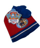 Paw Patrol Kids Hat And Mitten Set By Spin Master One Size Red &amp; Blue New  - £6.91 GBP