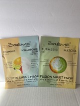 The Creme Shop Fusion Sheet Mask Vitamin C &amp; Hyaluronic Acid/ Tumeric &amp; ... - £6.05 GBP