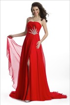 Stunning Sexy Silk Beaded One Strap Pageant Prom Gown, Prima Donna 5581 - £506.41 GBP