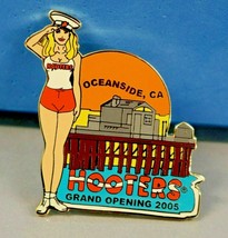 Hooters Restaurant Navy Girl At Pier Oc EAN Side Grand Opening Ca California Pin - £14.15 GBP