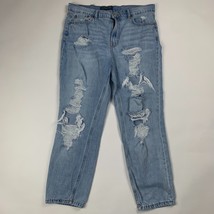 Aeropostale Womens Mom Jeans Size 8 Blue Light Wash Distressed Destroyed... - $170.87 MXN