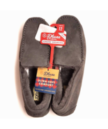 Men&#39;s dluxe by dearfoams Genuine Shearling Moccasins Slippers Size 12 Gr... - $352.42 MXN