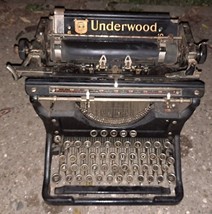 Antique Vintage Underwood Standard Typewriter 1920s Art Deco Black - $215.04