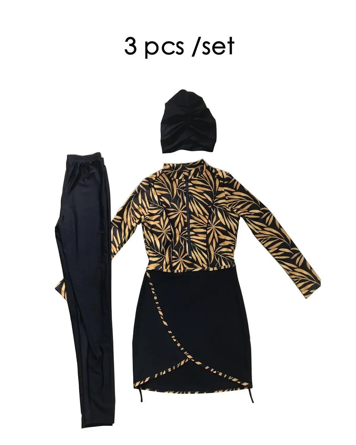 Sporting 3PCS Muslim modest swimwear for women Full Cover Islamic Long Sleeve Bu - £59.81 GBP