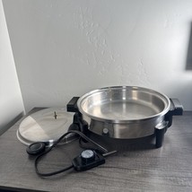 Saladmaster 7256 Electric Skillet 12&quot; Oil Core Stainless Steel broken knob - $1,819.22 MXN