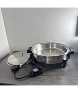 Saladmaster 7256 Electric Skillet 12&quot; Oil Core Stainless Steel broken knob - $1,819.22 MXN