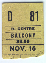 PAUL SIMON 1975 Rare Ticket Stub Toronto Massey Hall Canada Balcony Seat - £6.11 GBP