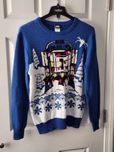 Star Wars Sweater Men’s M Blue R2D2 Christmas Pullover Sweater  - £11.84 GBP