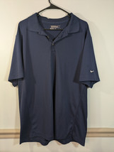 Nike Golf Tour Performance Polo Shirt XLarge Navy Blue Short Sleeve Dri-... - $13.86