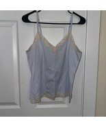 Vintage BANANA REPUBLIC Lace Trim Cami Tank Adjustable L Y2K 90’s Powder... - $30.39 CAD