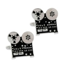 REEL TO REEL CUFFLINKS Old School Audio Tape Player NEW w GIFT BAG Music... - $11.95