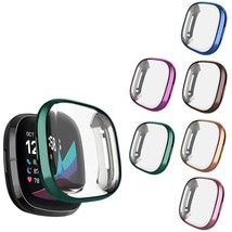 6 Packs Case Compatible With Fitbit Sense/Fitbit Versa 3 Screen Protector, All A - £14.94 GBP
