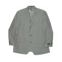 Sean John Mens Taupe Grey Textured Two Button Blazer Jacket Sz 42S Short 0388-1 - £47.43 GBP