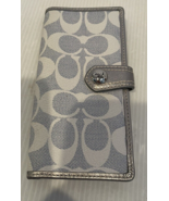 Authentic Coach Long Wallet Card Coin Case Purse Sliver &amp; Gray - €24,39 EUR
