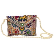 Clutch Bags  Embroidery Mirror Work Ethnic Wallet Purses For Girls  16x22 Cm - £15.11 GBP