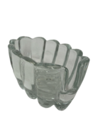 Spoon Flatware Holder Clear Glass Scalloped Rim Patterned Vintage Nice - $139.13 MXN