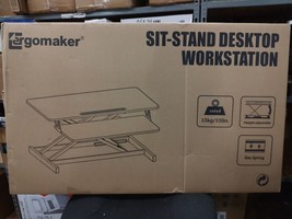 ERGOMAKER Standing Desk, 26&quot;/66cm Wide Height Adjustable Quick Sit Stand Black - £81.42 GBP