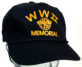 WWII Memorial Hat-Rope Bill-Snapback-World War Two Vintage Cap-Military ... - £18.33 GBP