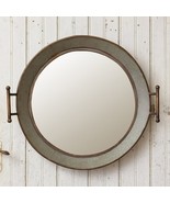 Wash Tub Wall Mirror in distressed Galvanized Metal - SALE - £70.76 GBP
