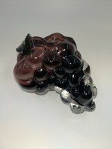 Vintage Murano STYLE ART GLASS GRAPE HAND BLOWN DECOR FIGURINE PAPER WEIGHT - $21.29