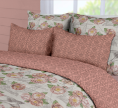 Reversible Quilted Comforter Set Cotton Blend Spring Blush - $245.31+