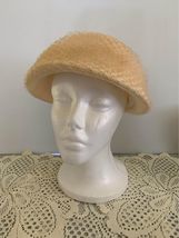 Vintage cream Straw with netting Band sz large - $14.00