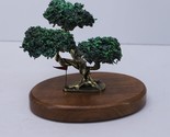 Danny Garcia Signed Monterey Cypress Tree Bonsai Jade Bronze Sculpture MCM - $336.99
