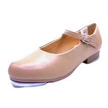 Girls Mary Jane Tap Tan Buckle Size 2.5 Shoes Dance Class New Recital Show - £21.77 GBP
