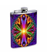 Chakra Art Em34 8oz Stainless Steel Flask Drinking Whiskey Liquor - $16.78