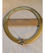 Mma Gleitend Biene Anhänger Halskette Russische Sammlung Gold Ton Schlan... - €58,00 EUR