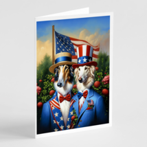 All American Borzoi Greeting Cards Pack of 8 - $21.77