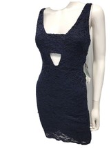 Reign On Bodycon Dress NEW Blue Lace Stretch Lined NWT MSRP $84 SZ 1/2 - £15.81 GBP