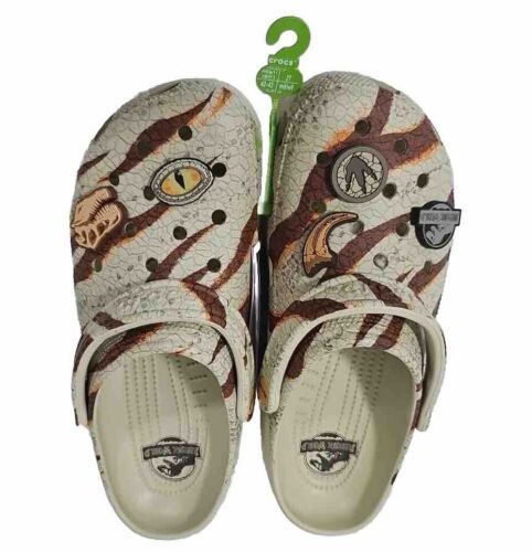 Primary image for Crocs Jurassic World Classic Clog Shoes Bone W11/M9 New NWT