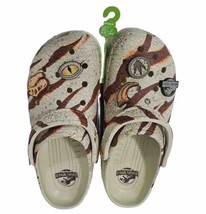 Crocs Jurassic World Classic Clog Shoes Bone W11/M9 New NWT - $51.43