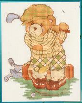 Gloria &amp; Pat Cherished Teddies Golfer Sports Series 1 Cross Stitch Kit 5... - $15.99