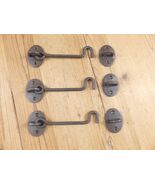 3 Iron Hook &amp; Latch Eye Lock Drawer Hand Forged Barn Cabin Door **SOME R... - $30.81 CAD