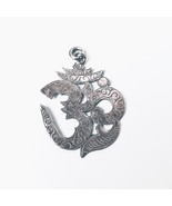 Chinese OM Symbol Charm Pendant No markings Silver Plated - $9.99