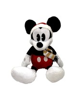 Disney Just Play Mickey Mouse Plush Santa Hat Scarf 20&quot; Christmas Holiday  - £11.76 GBP