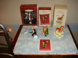 Hallmark Dr Seuss 1999 &amp; 2 The Grinch That Stole Christmas 2005 &amp; 2006 Ornaments - £46.34 GBP