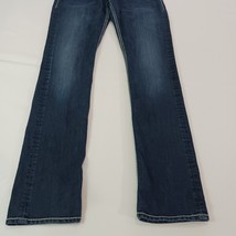 Silver Jeans SSR437 Women's Sz 29 Blue Denim Berkley Straight Embroidered Pants image 10